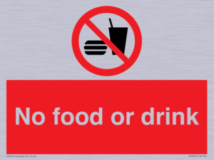 No food or drink